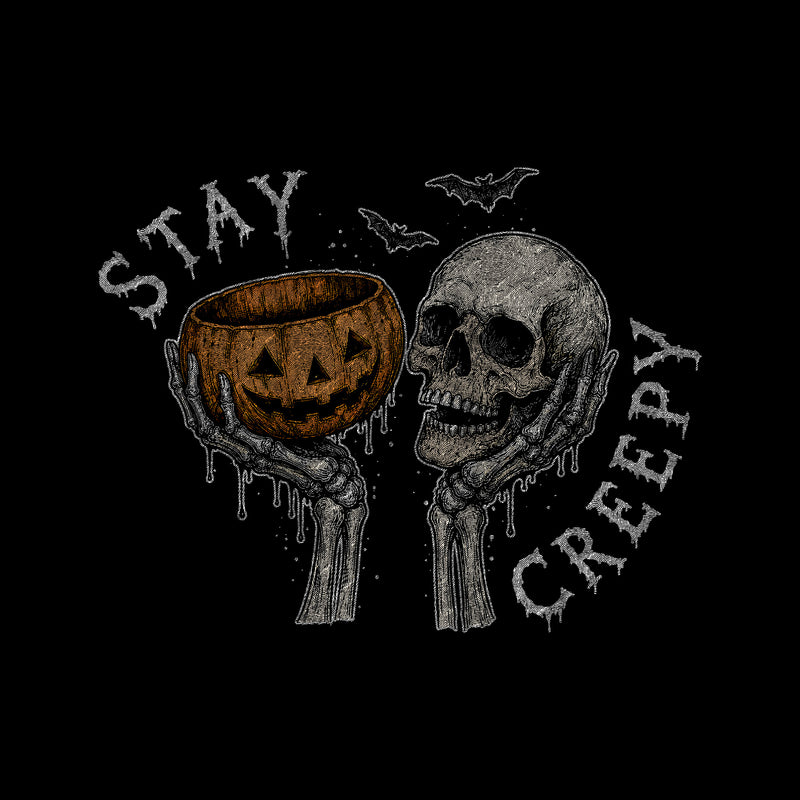 Stay Creepy, Skull & Pumpkin -  DTF Transfer