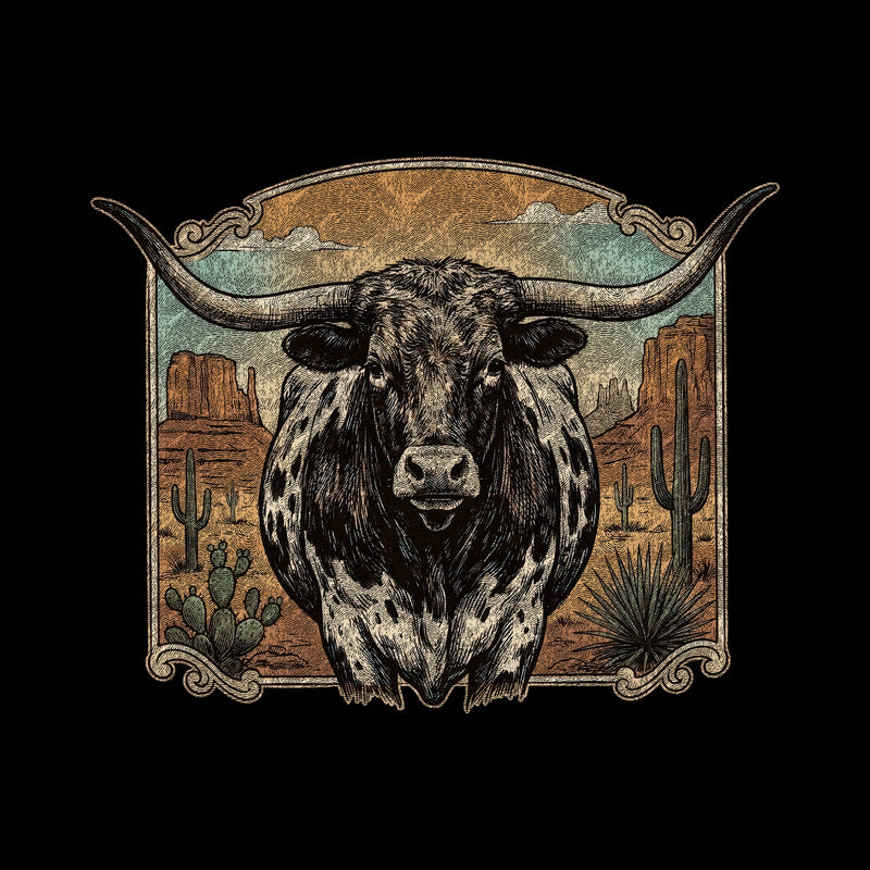 Monument Valley Longhorn - DTF Transfer
