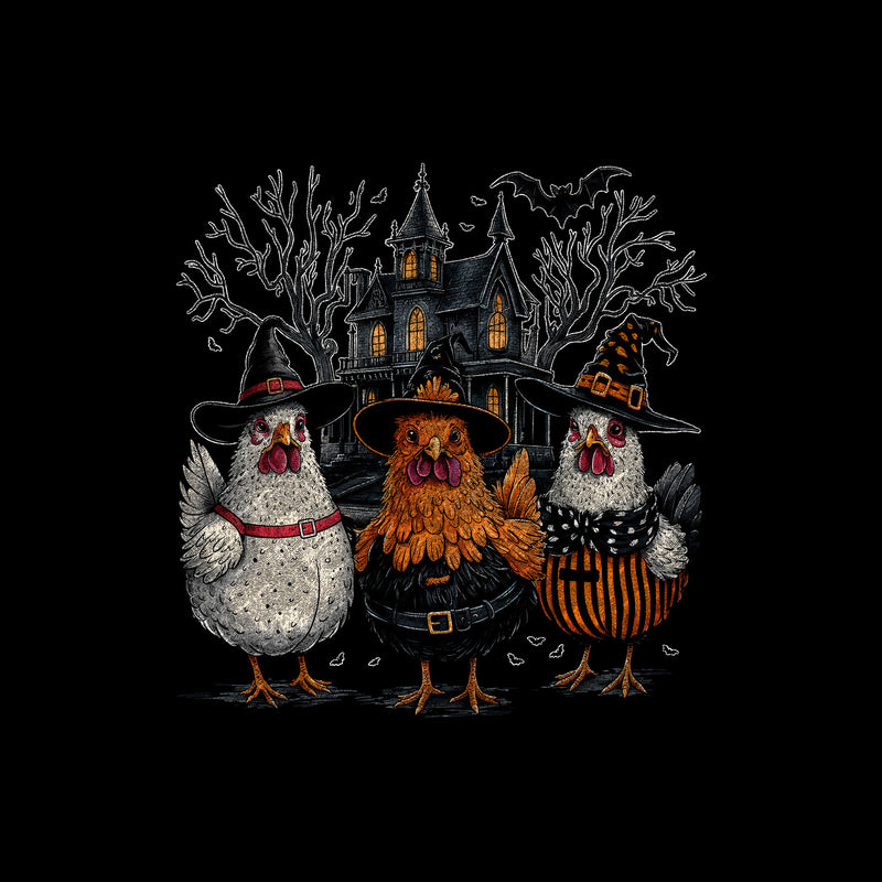 Spooky Witch Chickens - DTF Transfer