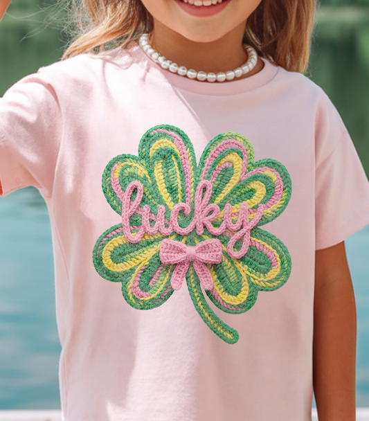 Faux Yarn - Lucky Script - DTF Transfer