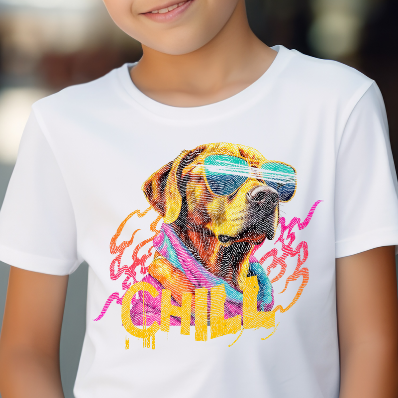 Neon Chill Dog - DTF Transfer