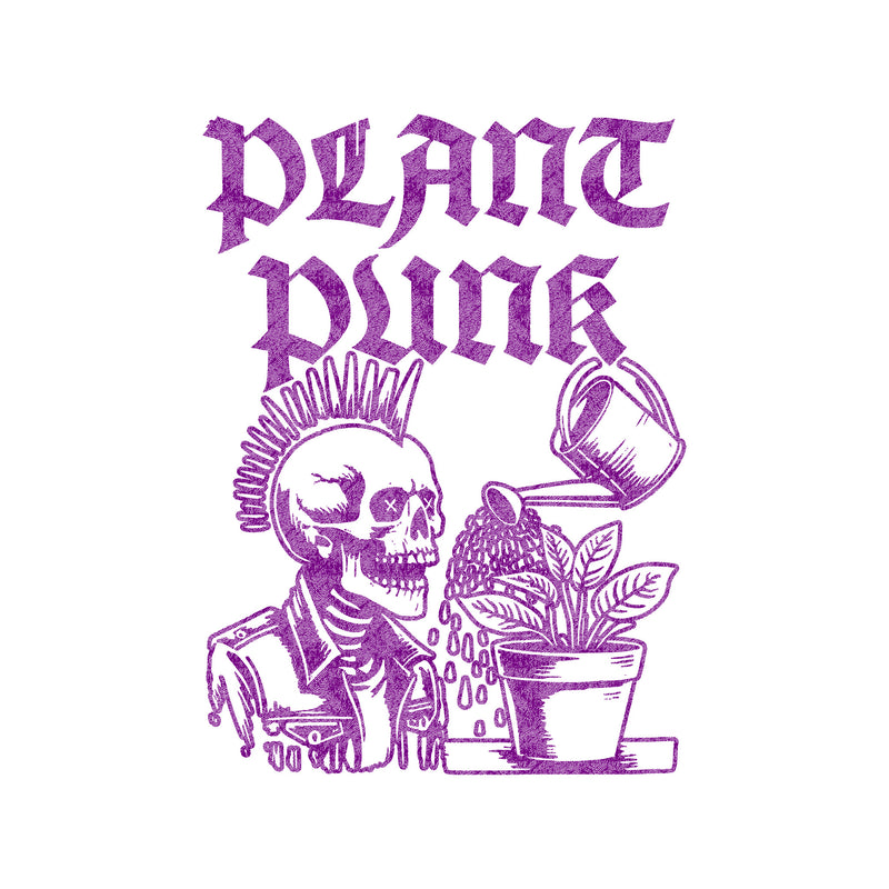 Plant Punk Mohawk Skull - DTF Transfer