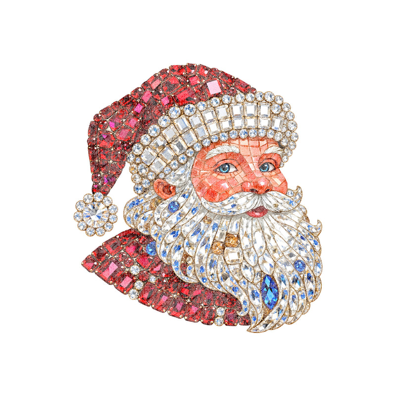 Classic Faux Gemstone Santa - DTF Transfer