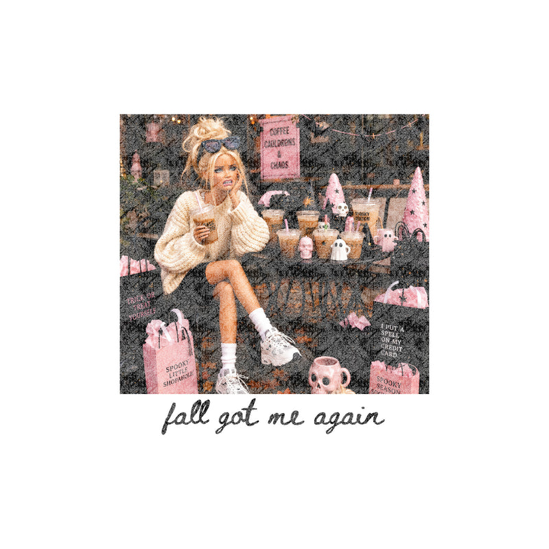 Fall Got Me Again, Pink Spooky Shopaholic - DTF Transfer