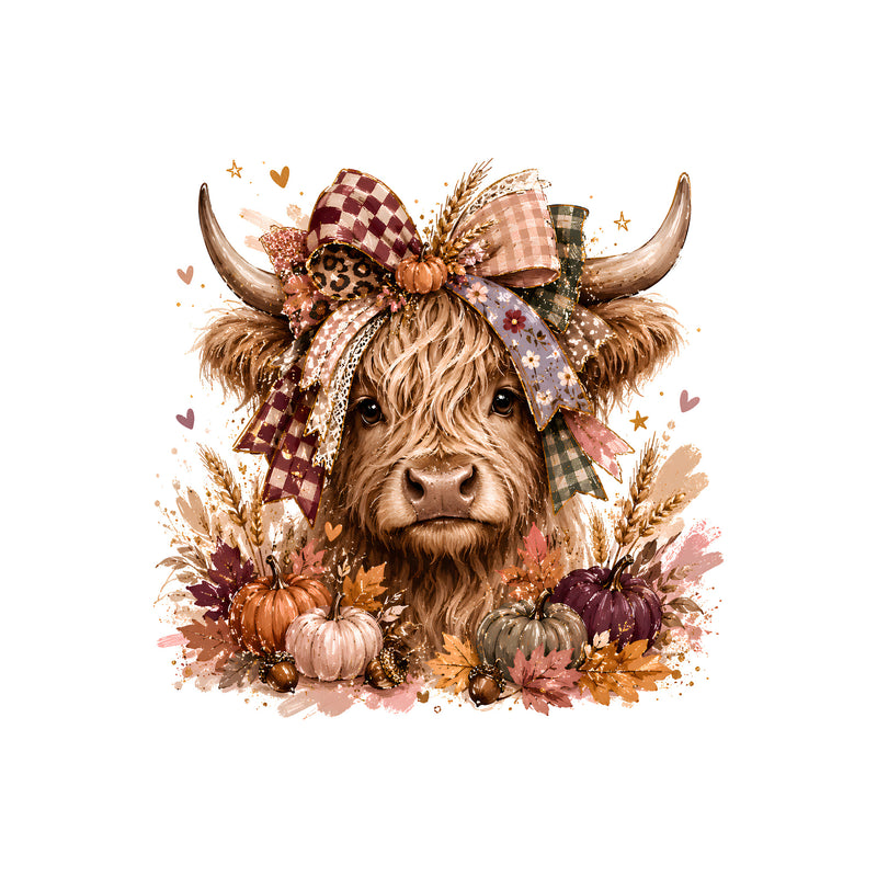 Fall Highland Cow - DTF Transfer