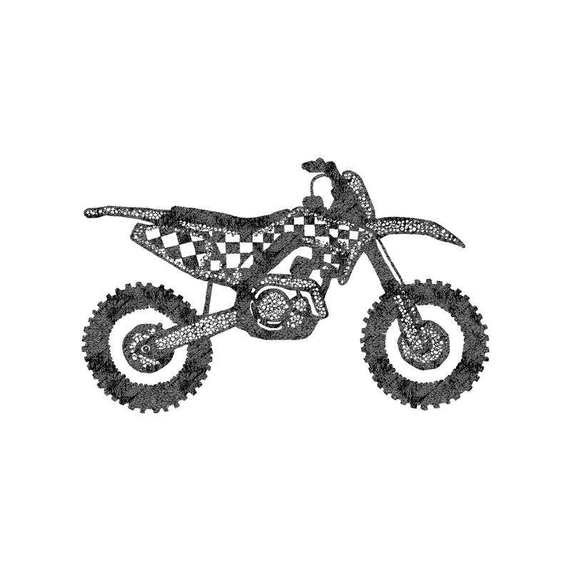 Faux Rhinestone Dirt Bike - DTF Transfer