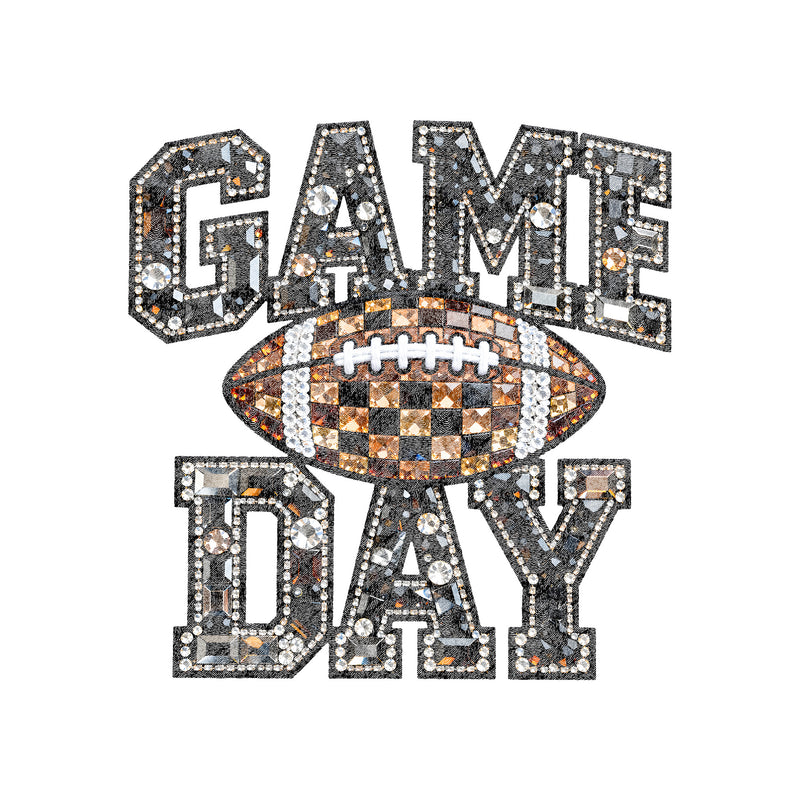 Faux Gemstone Game Day Football - DTF Transfer