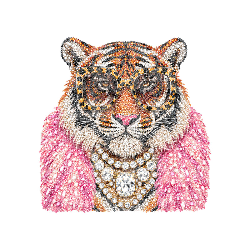Boujee Faux Sparkly Tiger - DTF Transfer
