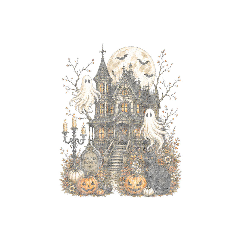 Forever Haunted Mansion Scene - DTF Transfer