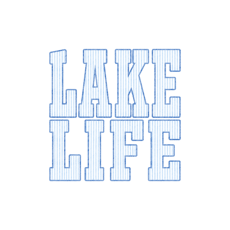 Striped Preppy Lake Life - DTF Transfer