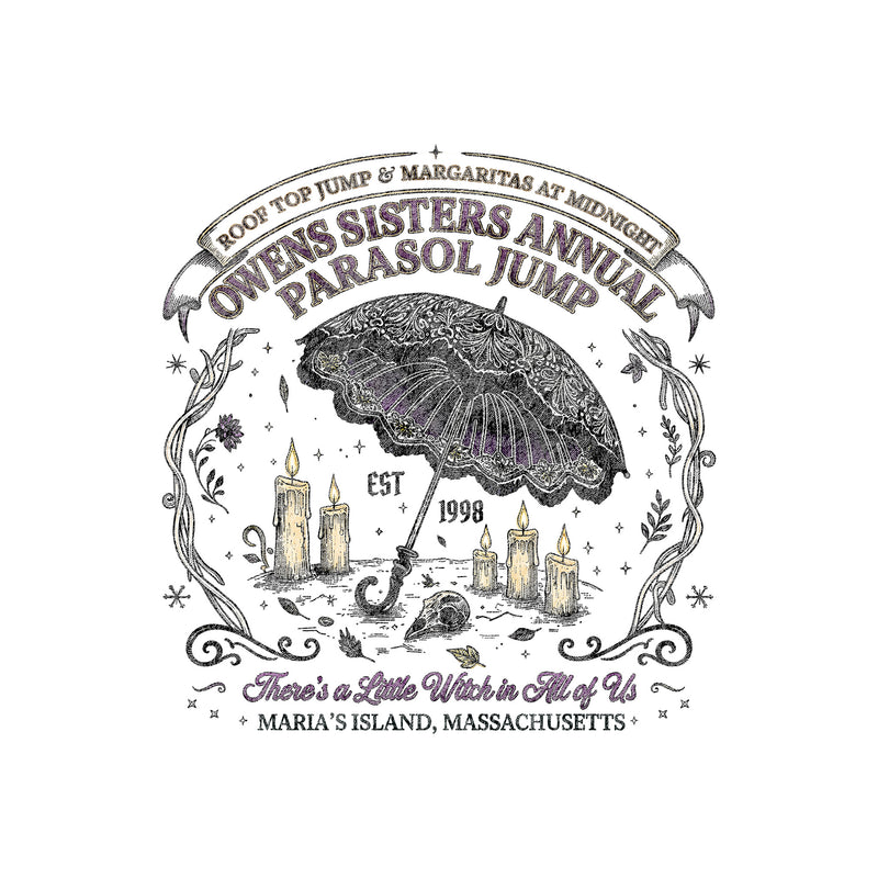 Owens Sisters Annual Parasol Jump: Practical Magic Vintage Witchy DTF Transfer