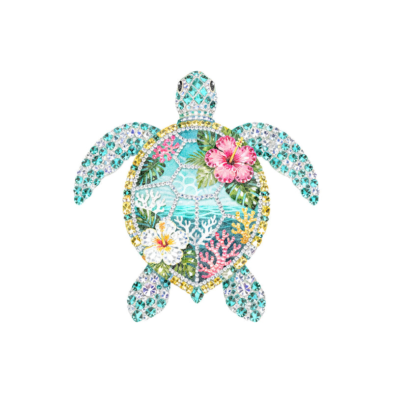Faux Rhinestone Glimmering Sea Turtle - DTF Transfer