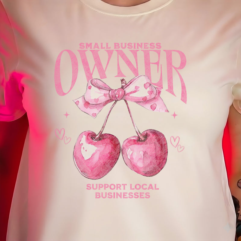Coquette Cherry Small Business Owner - DTF Transfer