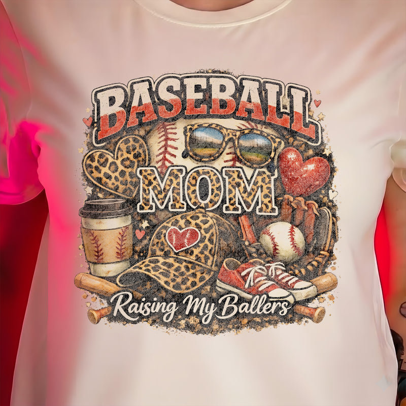 Ballpark Chic Leopard Baseball Mom - DTF Transfer