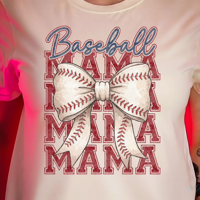 Stacked Baseball Mama - DTF Transfer