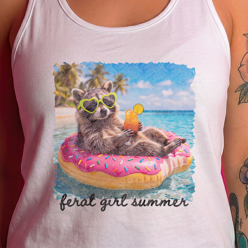 Trash Panda Feral Girl Summer - DTF Transfer
