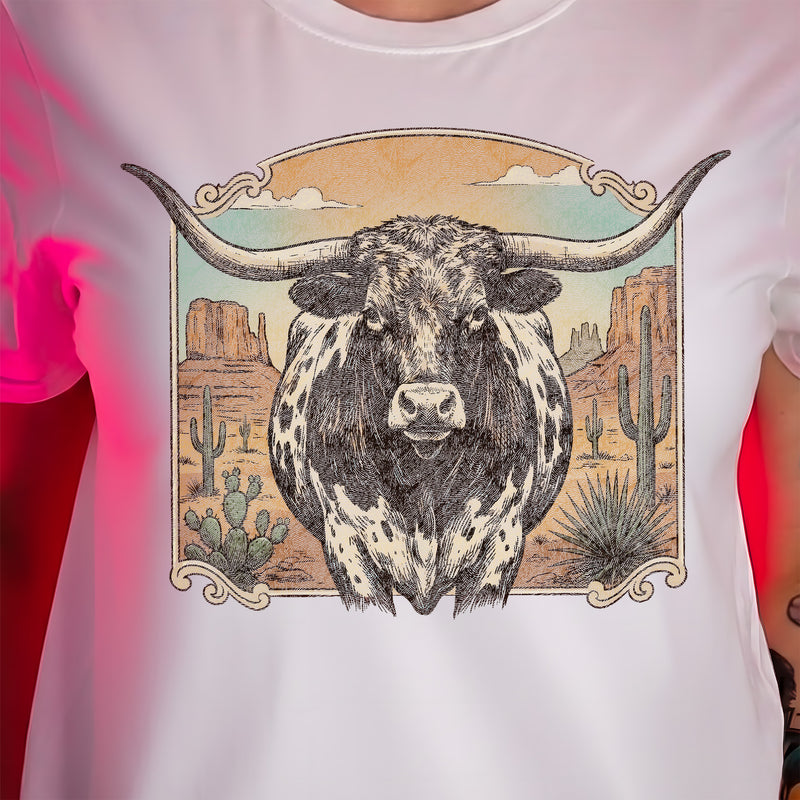 Monument Valley Longhorn - DTF Transfer