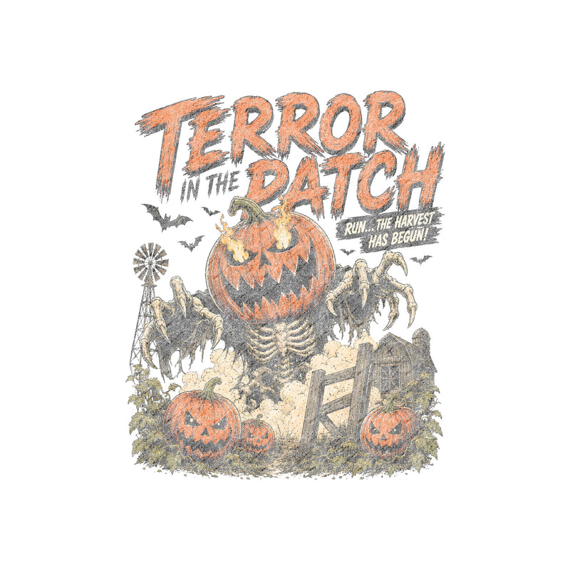 Terror In the Patch - Pumpkin Monster - DTF Transfer