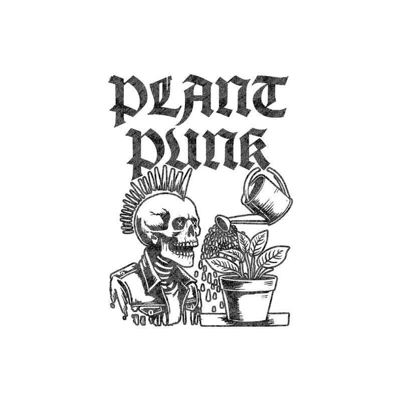 Plant Punk Mohawk Skull - DTF Transfer