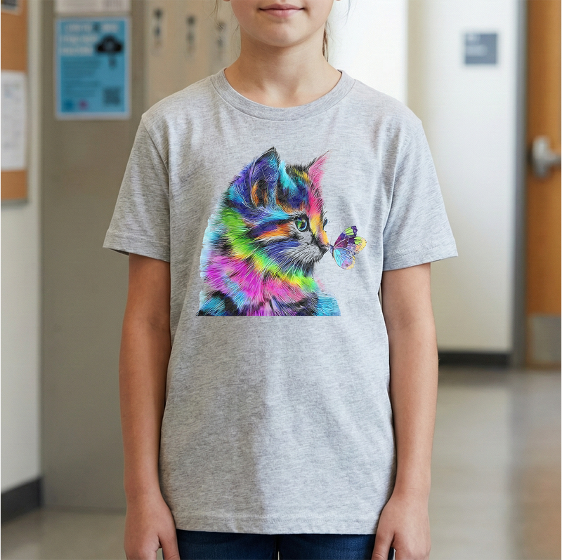 Colorful kitty - DTF Transfer