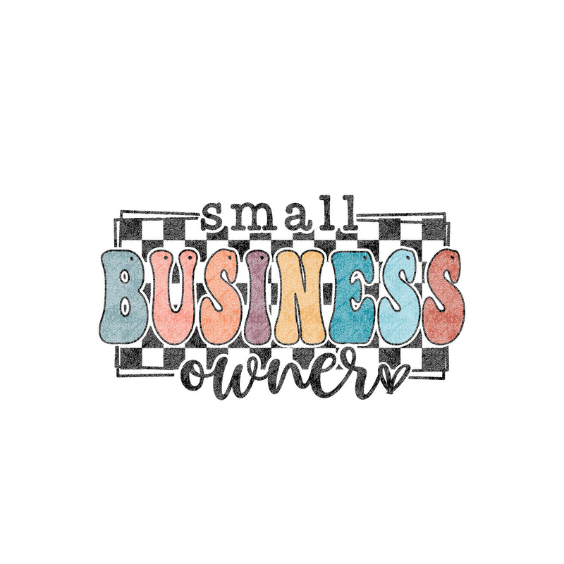 Retro Checked Small Business Owner - DTF Transfer