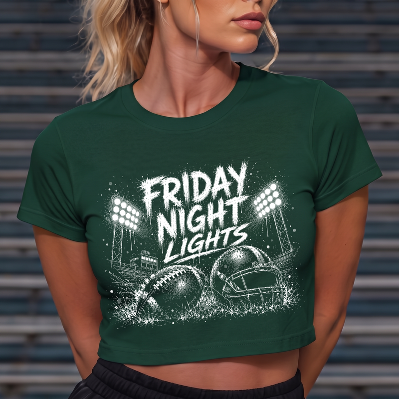 Distressed Football & Stadium Lights - DTF Transfer