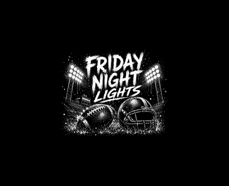 Distressed Football & Stadium Lights - DTF Transfer