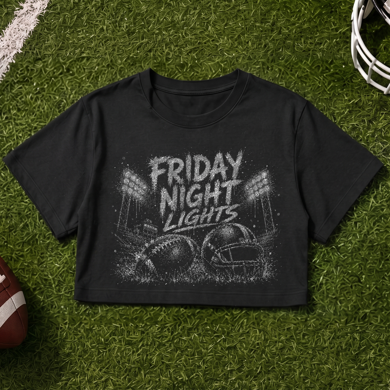 Distressed Football & Stadium Lights - DTF Transfer