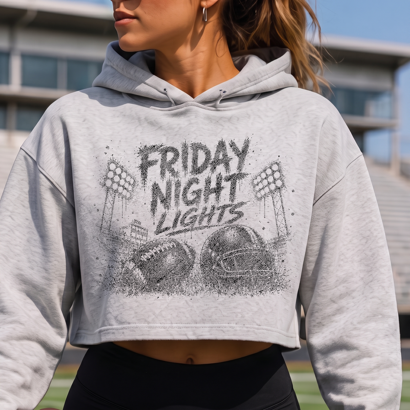 Distressed Football & Stadium Lights - DTF Transfer