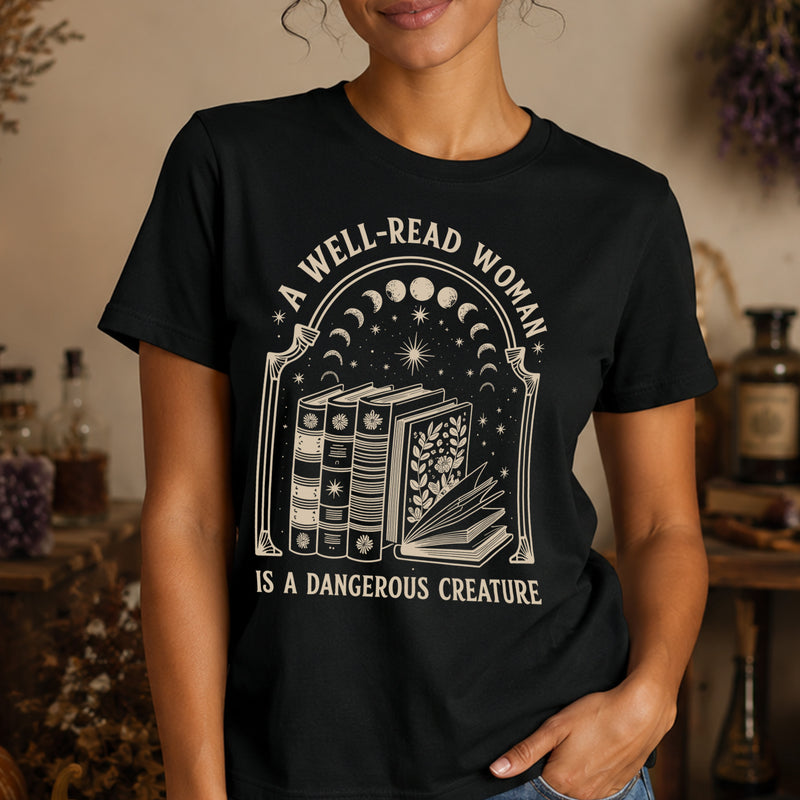 A Well-Read Woman Is A Dangerous Creature: Celestial Bookworm - DTF Transfer