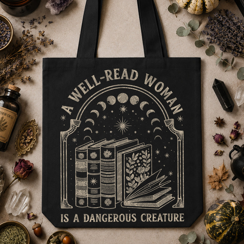 A Well-Read Woman Is A Dangerous Creature: Celestial Bookworm - DTF Transfer