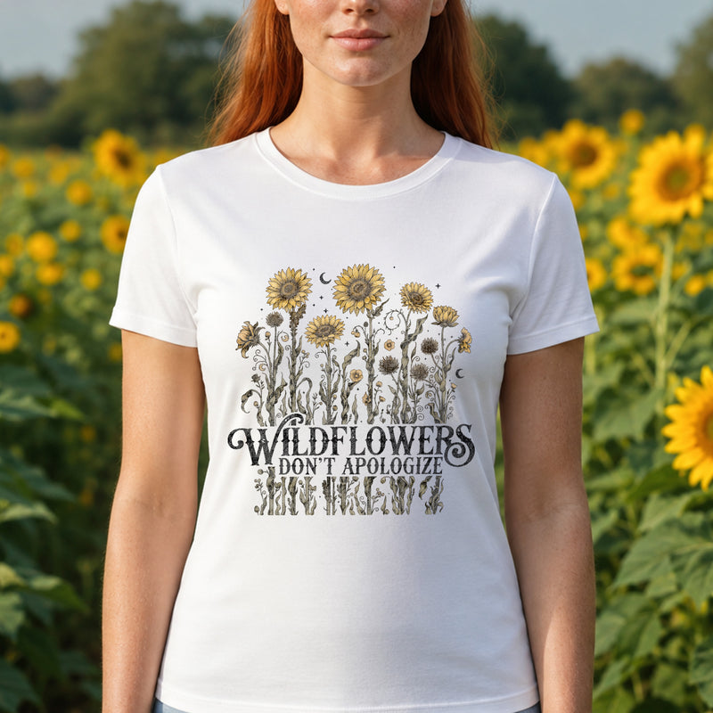 Sunflowers - Wildflowers Don't Apologize - DTF Transfer