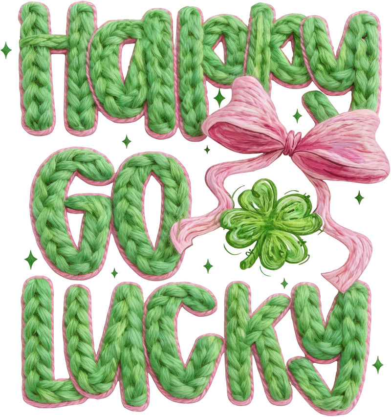 Faux Yarn - Happy Go Lucky - DTF Transfer