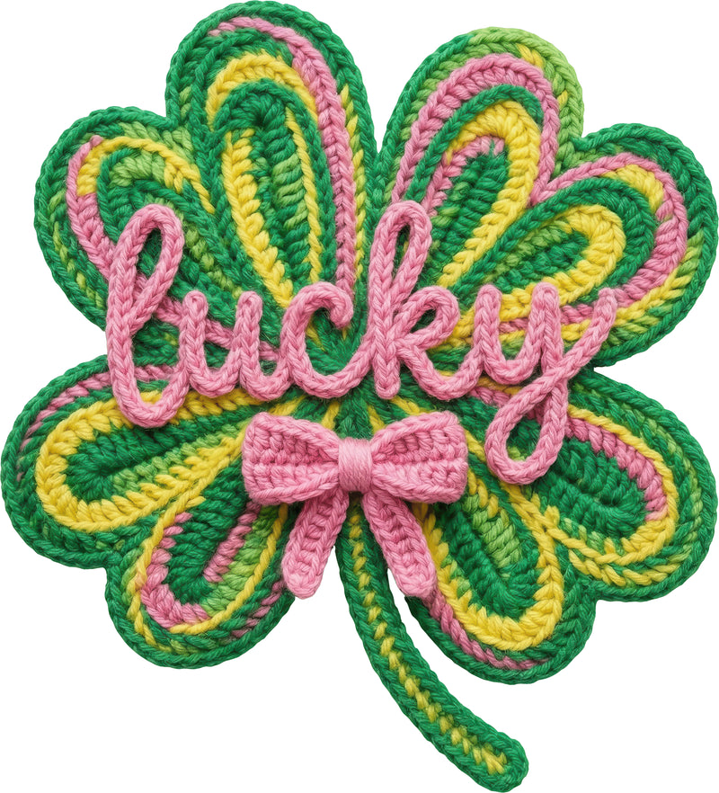 Faux Yarn - Lucky Script - DTF Transfer