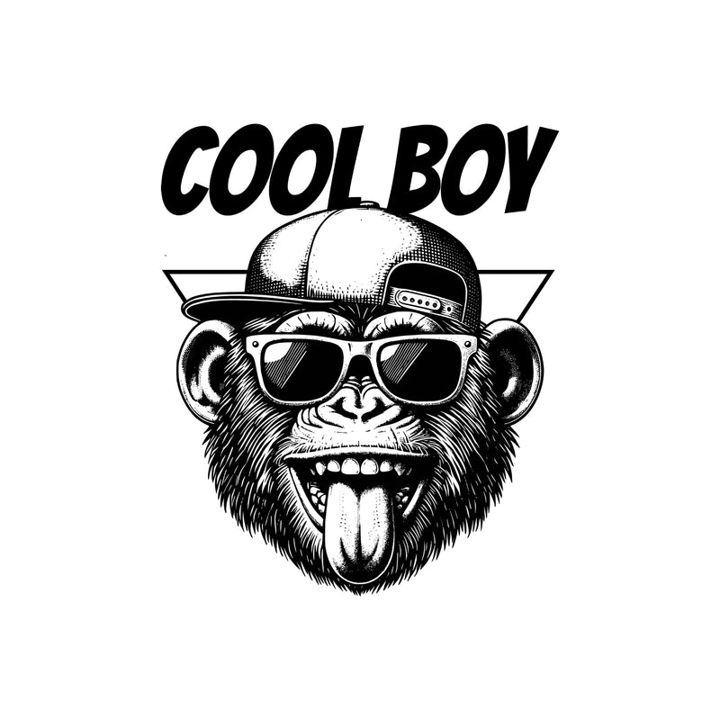 Cool Boy Retro Monkey - DTF Transfer