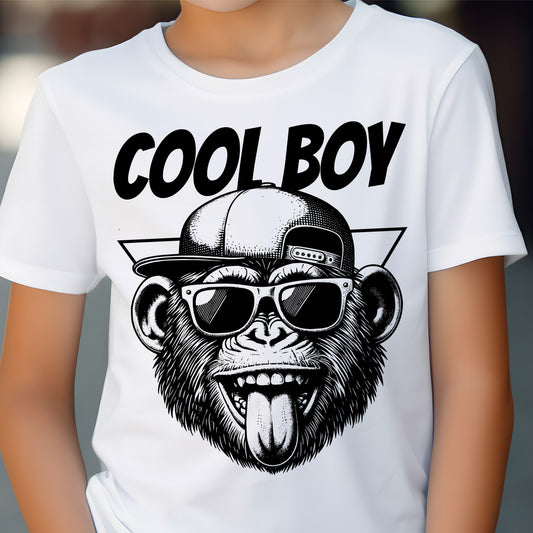 Cool Boy Retro Monkey - DTF Transfer