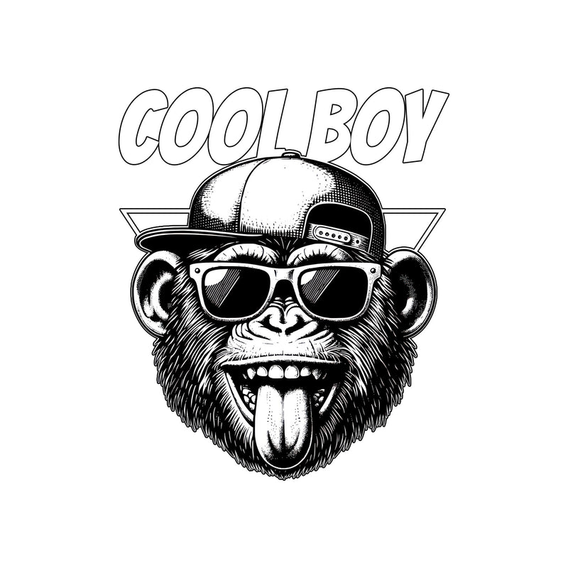 Cool Boy Retro Monkey - DTF Transfer