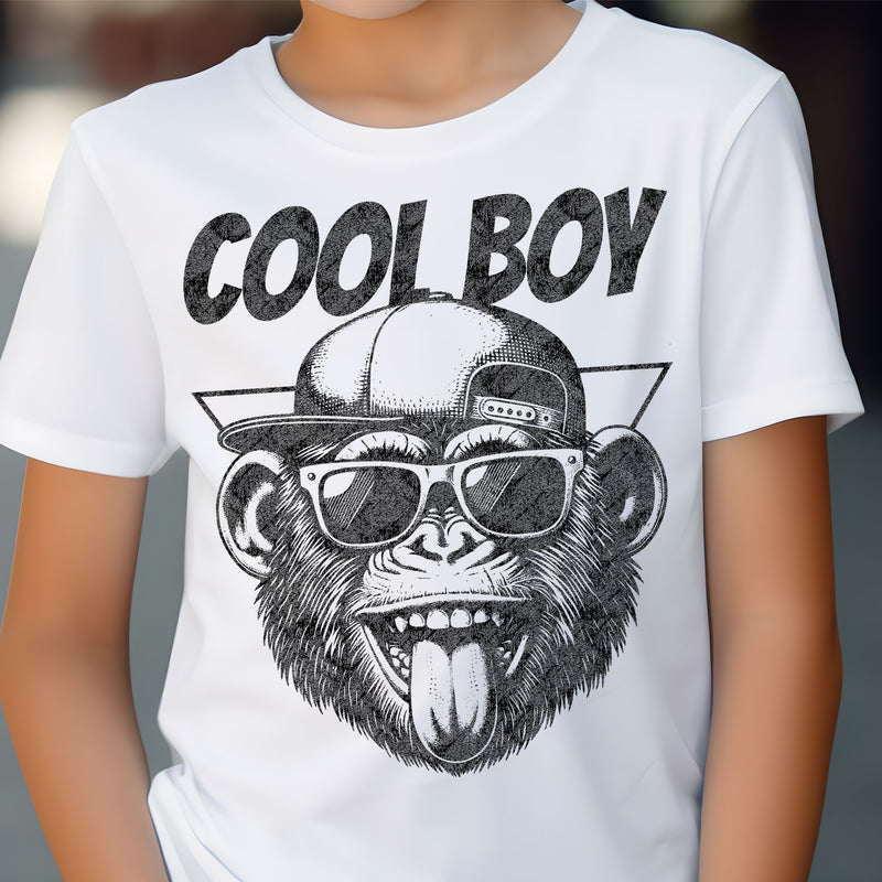 Cool Boy Retro Monkey - DTF Transfer