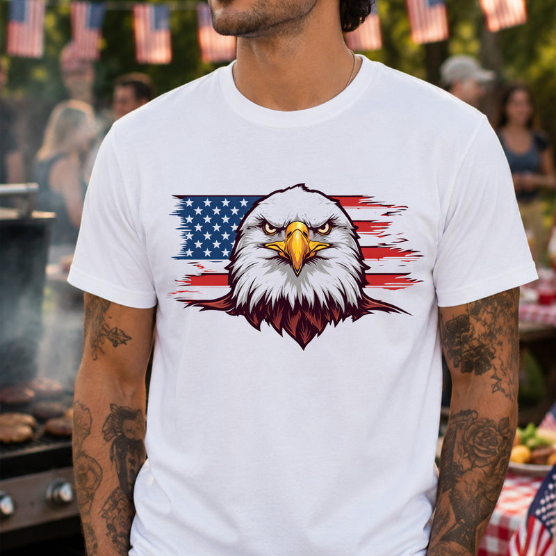 Distressed Flag & Fierce Eagle - DTF Transfer