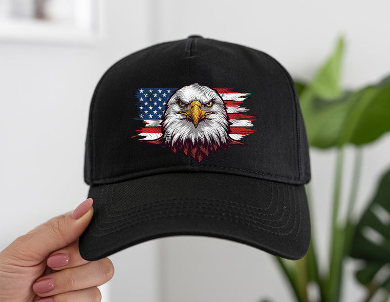Distressed Flag & Fierce Eagle - DTF Transfer