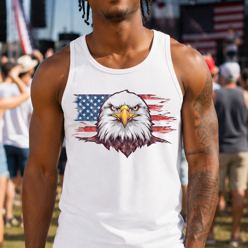 Distressed Flag & Fierce Eagle - DTF Transfer