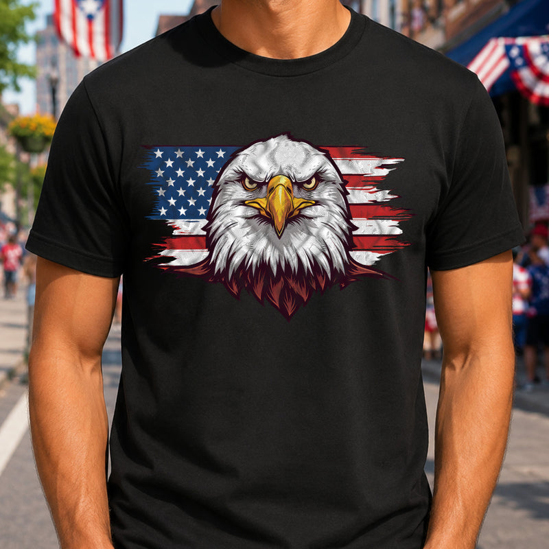 Distressed Flag & Fierce Eagle - DTF Transfer