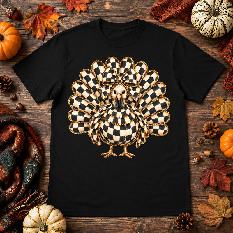 Checkered Preppy Turkey - DTF Transfer
