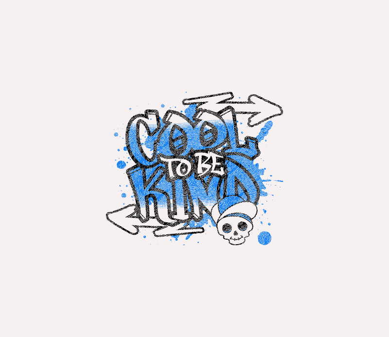 Skate Skull & Streetwear Typography DTF Transfer