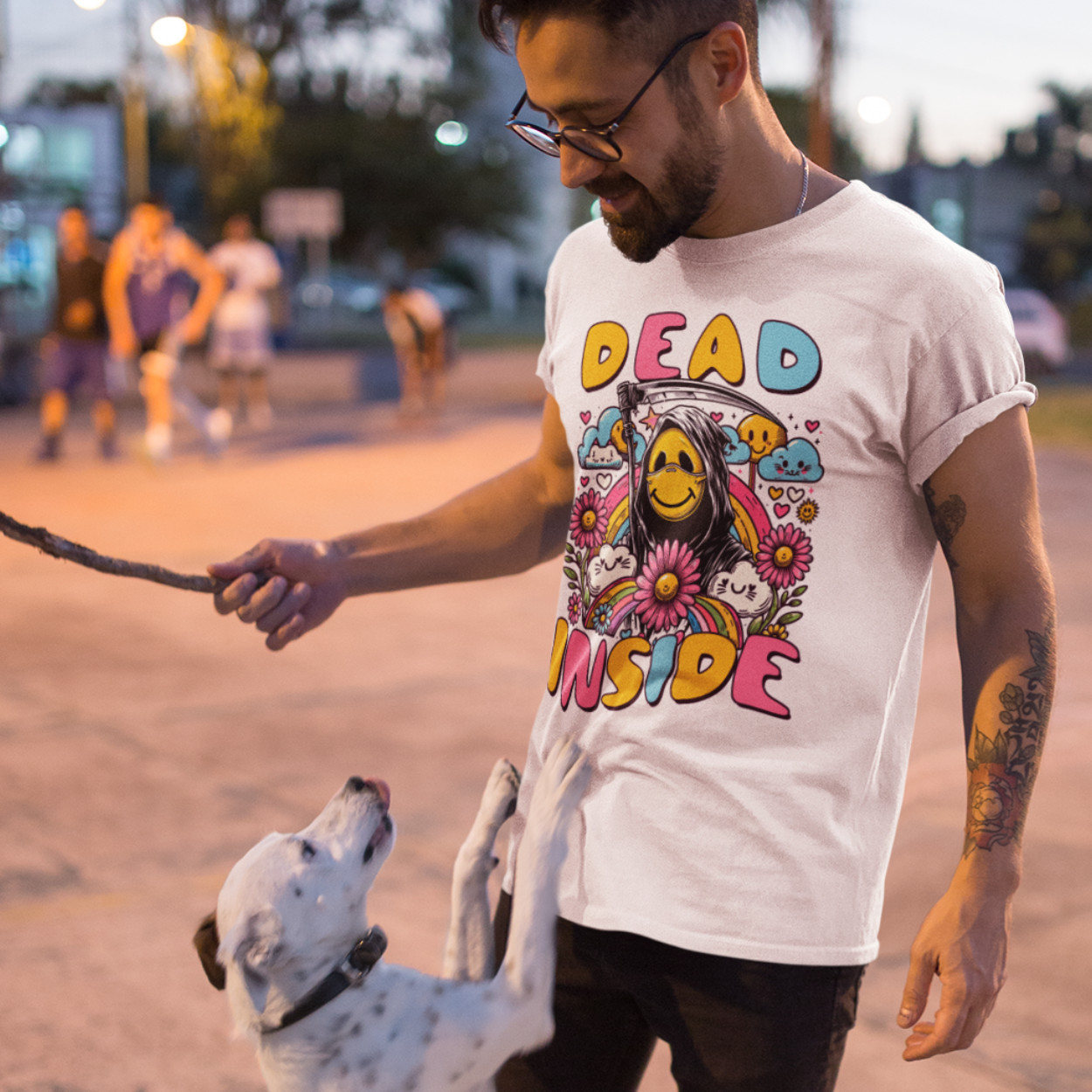 Dead Inside - Unisex Funny Graphic Tee Shirt