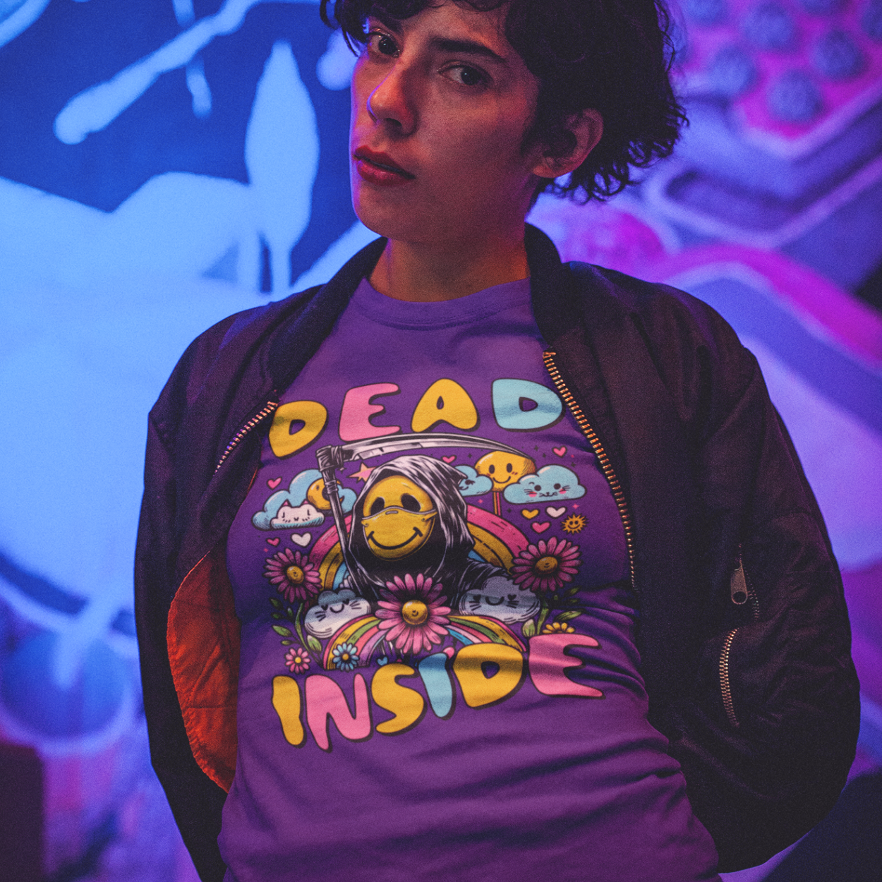 Dead Inside - Unisex Funny Graphic Tee Shirt