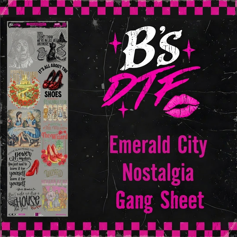 Emerald City Nostalgia - DTF Transfer Gang Sheet