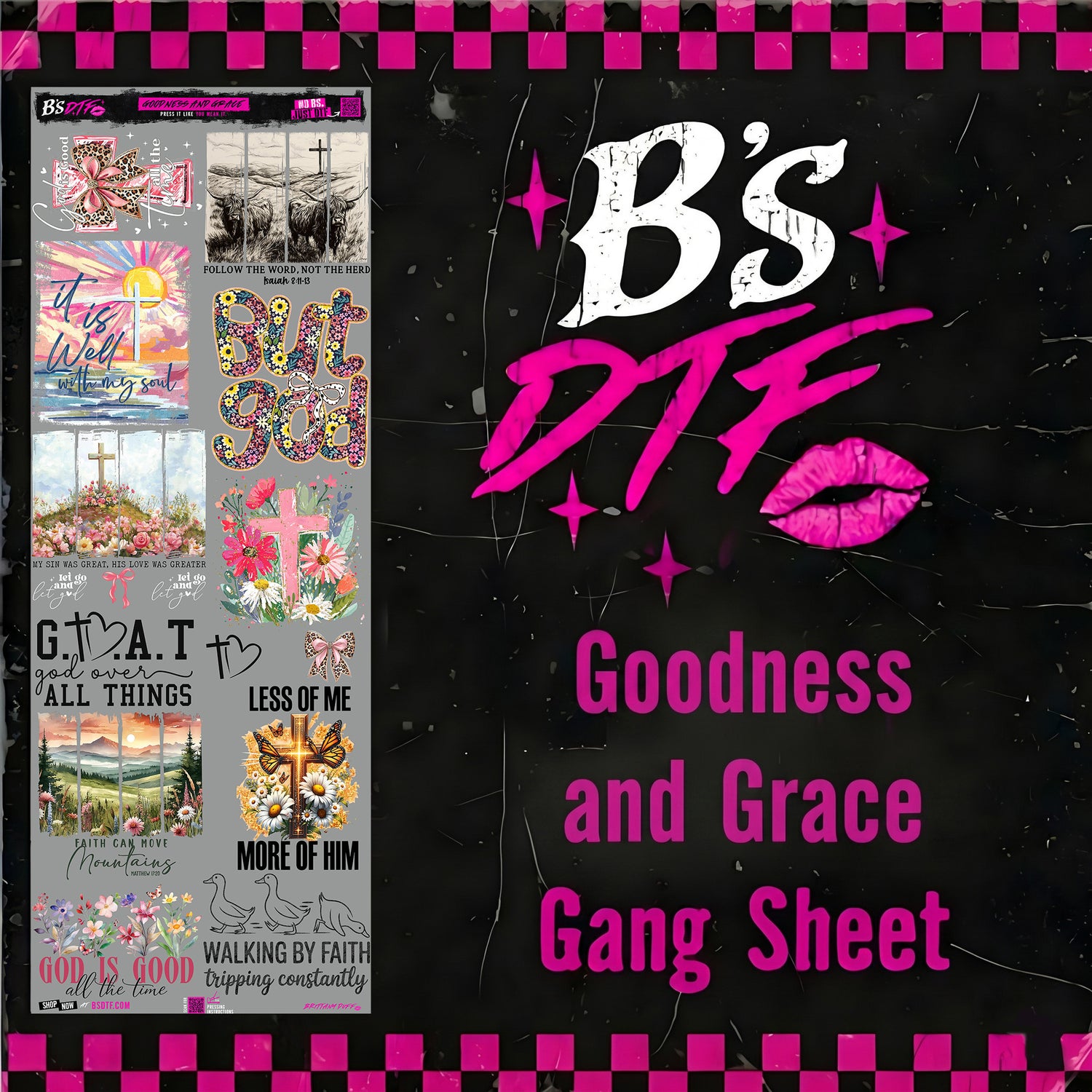 Goodness & Grace - DTF Transfer Gang Sheet