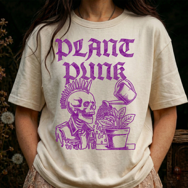 Plant Punk Mohawk Skull - DTF Transfer