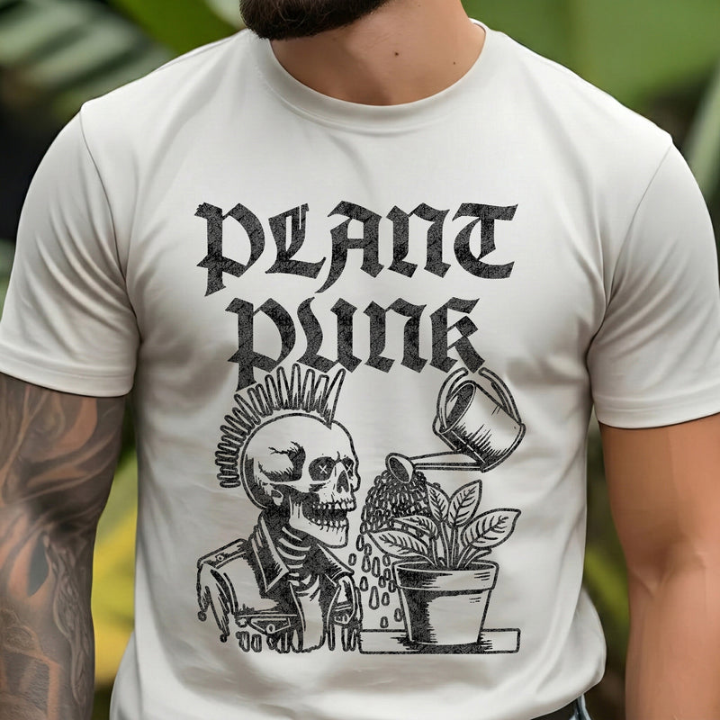 Plant Punk Mohawk Skull - DTF Transfer